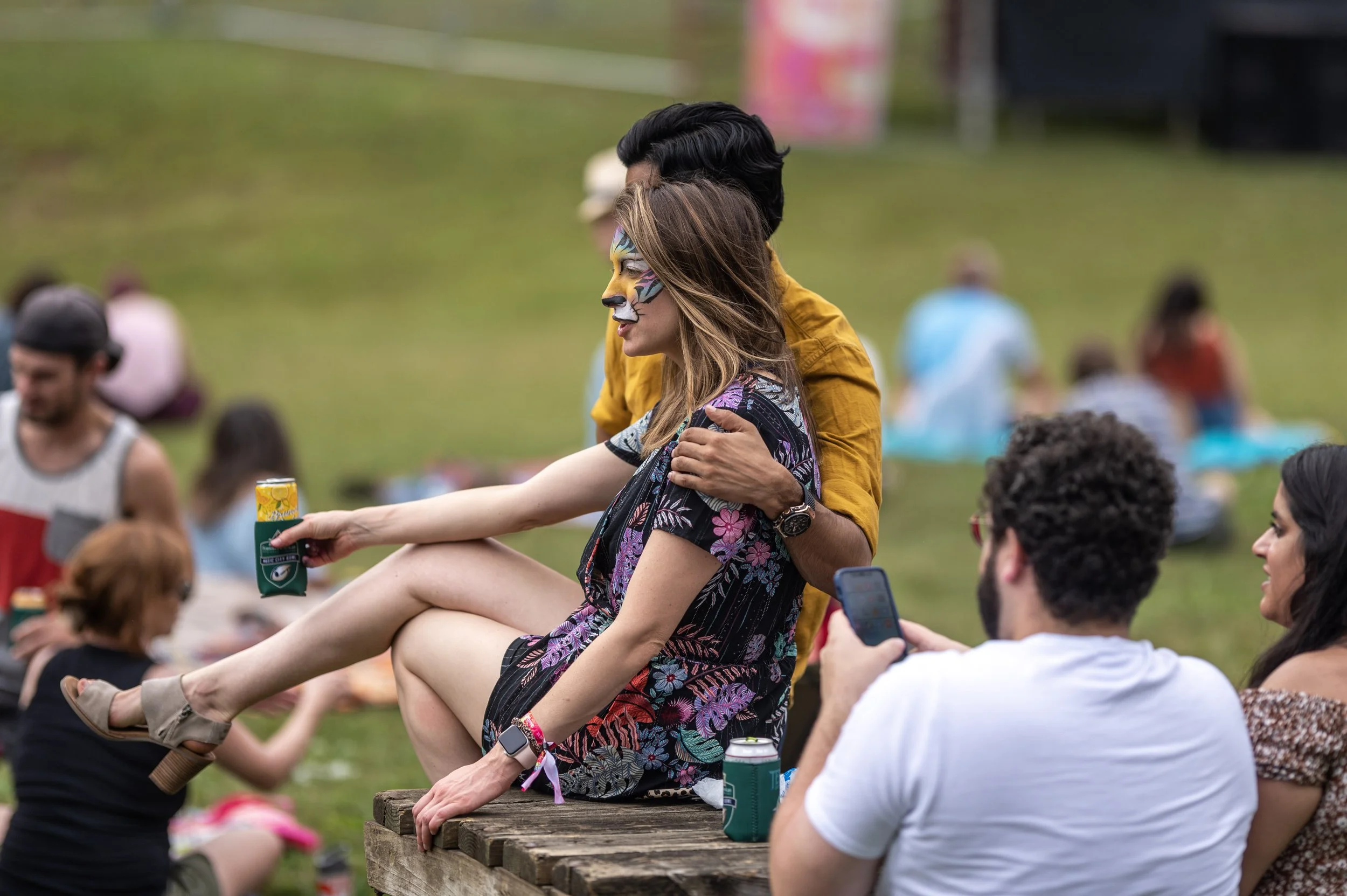 Face paint and picnic tables at Touch of Brews 2021