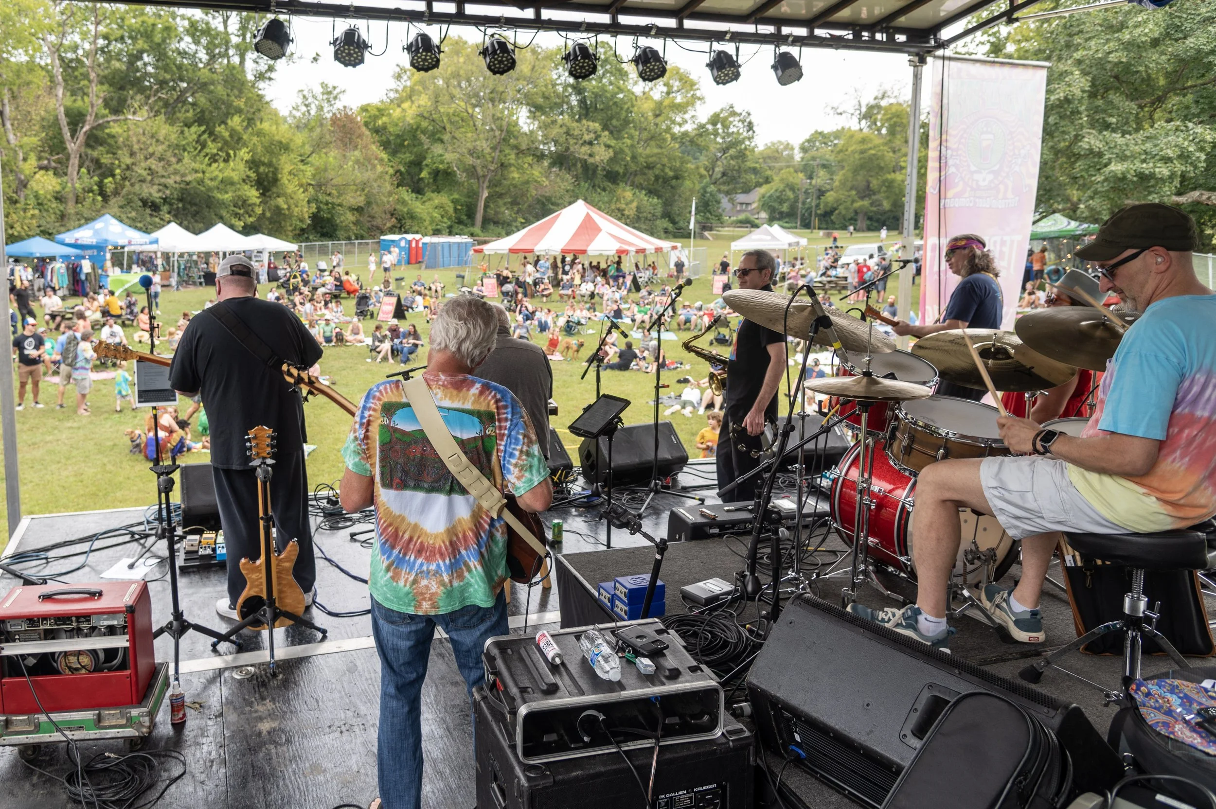 Looking out over the Sevier Park lawn from the Touch of Brews 2021 stage