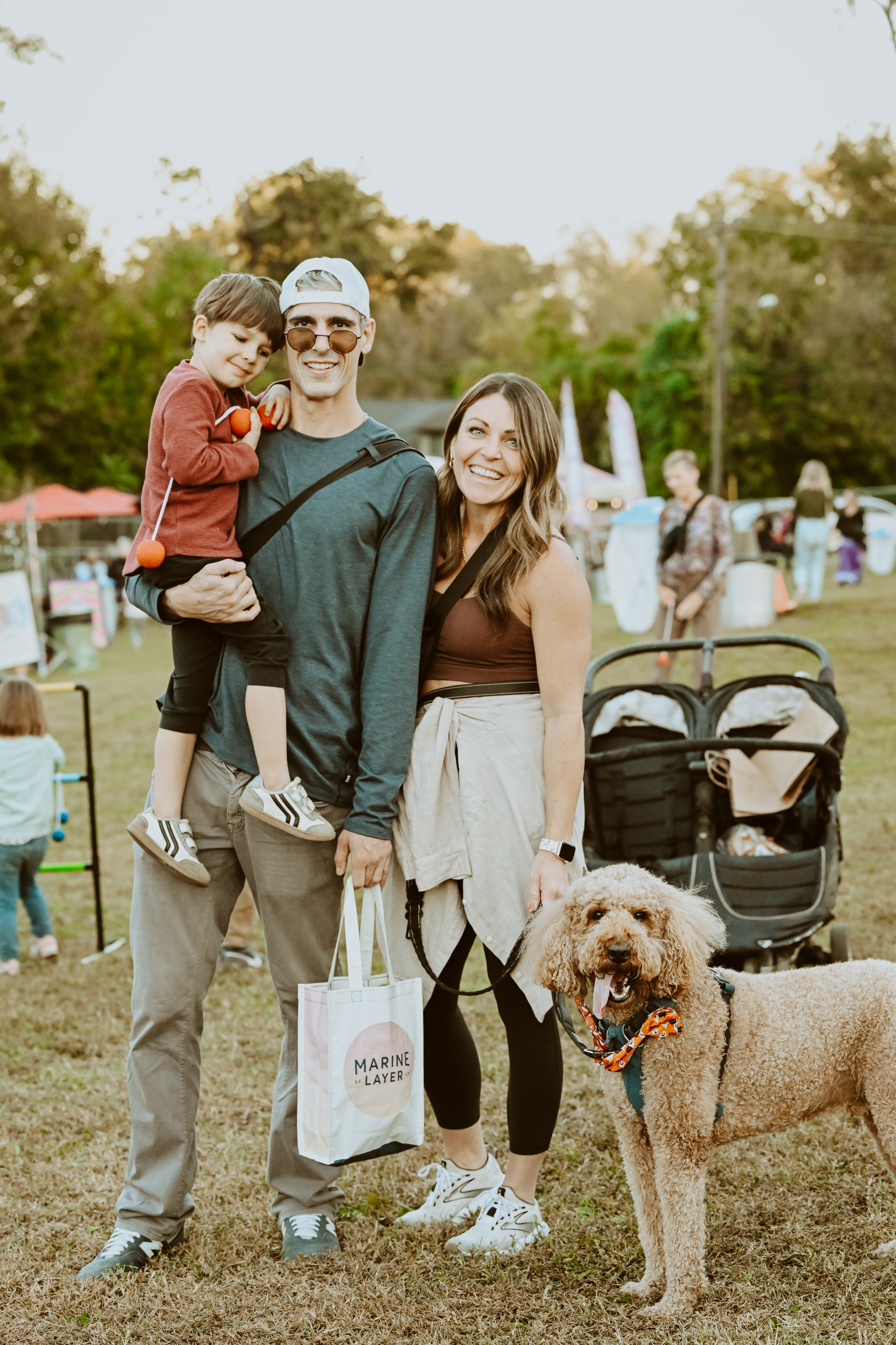 Dog in a bandana at Touch of Brews 2024