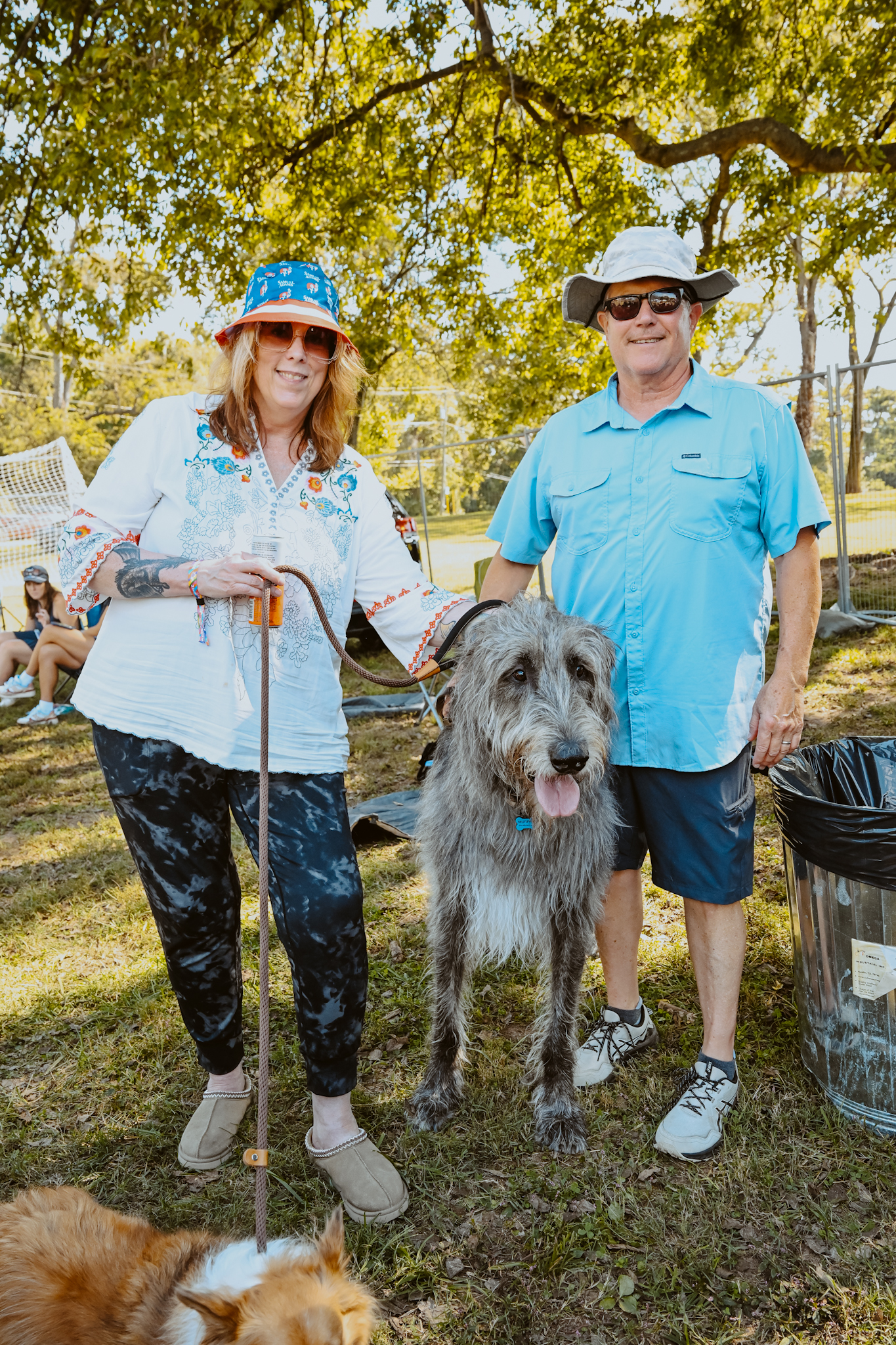 Dog relaxing in the shade at Touch of Brews 2025
