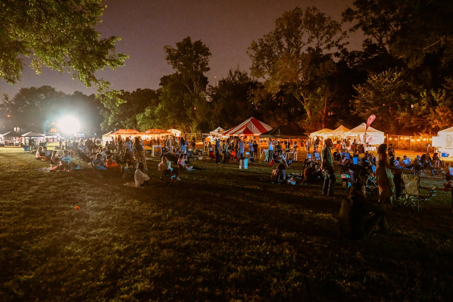 Friday night set under the lights at Touch of Brews 2023 at Sevier Park