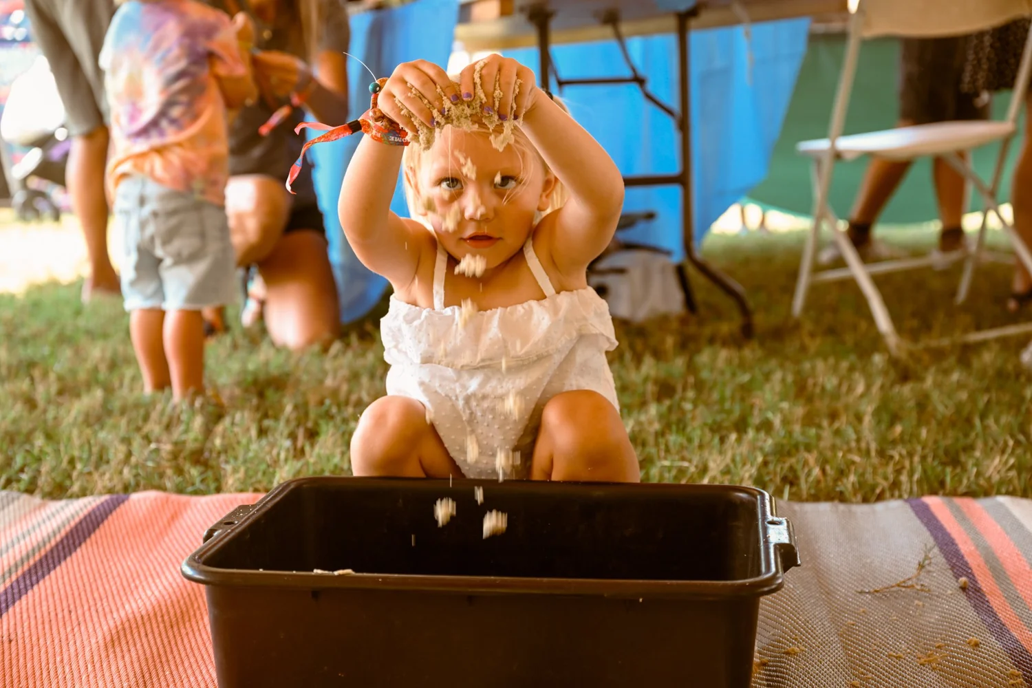 A young fan on stage during The Rock N Roll Playhouse set at Touch of Brews 2023